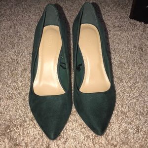 Forever21 Suede Green Heels